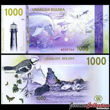 KOMPLECE - Billet de 1000 Bekara - Oiseau / Dauphins - 2019