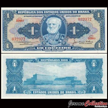 BRESIL - Billet de 1 Cruzeiro - Marqués de Tamandaré - 1956 – JeromeCollection