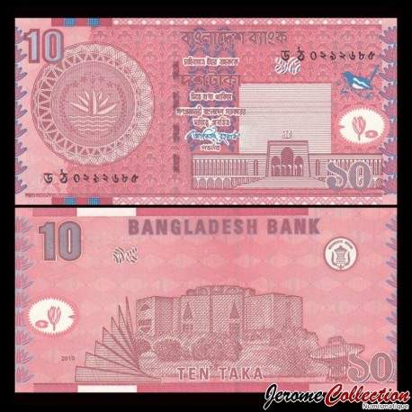 BANGLADESH - Billet de 10 Taka - Assemblée nationale - 2010