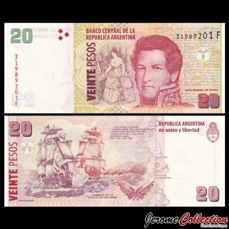 ARGENTINE - Billet de 20 Pesos - Juan Manuel de Rosas - Voiliers - F - 2018 – JeromeCollection