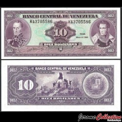 VENEZUELA - Billet de 10 Bolivares - Monument de la bataille de Carabobo - 31.05-1990