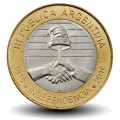 ARGENTINE - PIECE de 2 Pesos - Indépendance de l'Argentine - Bimétal - 2016