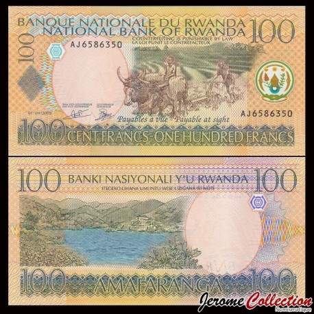 RWANDA - Billet de 100 Francs - Scène de Labour - 1.9.2003
