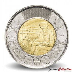 CANADA - PIECE de 2 DOLLARS - Poème "Au champ d'honneur" - 2015