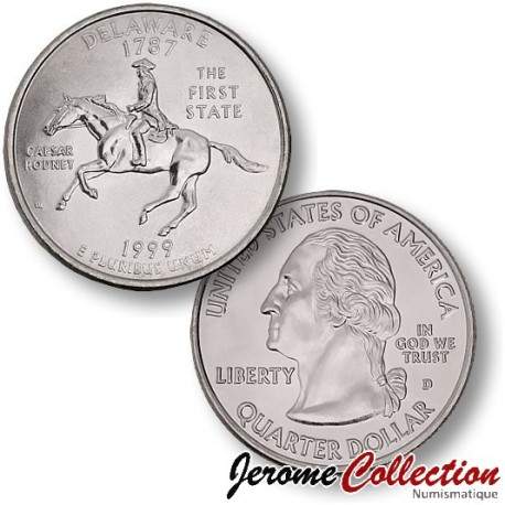 ETATS UNIS / USA - PIECE de 25 Cents (Quarter States) - Delaware - 1999 - D