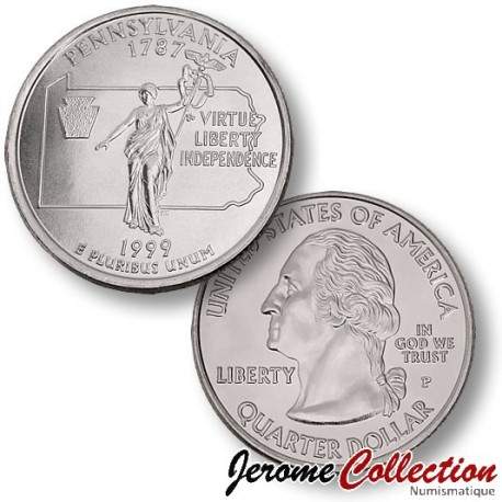 ETATS UNIS / USA - PIECE de 25 Cents (Quarter States) - Pennsylvannie - 1999 - P