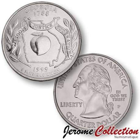 ETATS UNIS / USA - PIECE de 25 Cents (Quarter States) - Georgia - 1999 - P