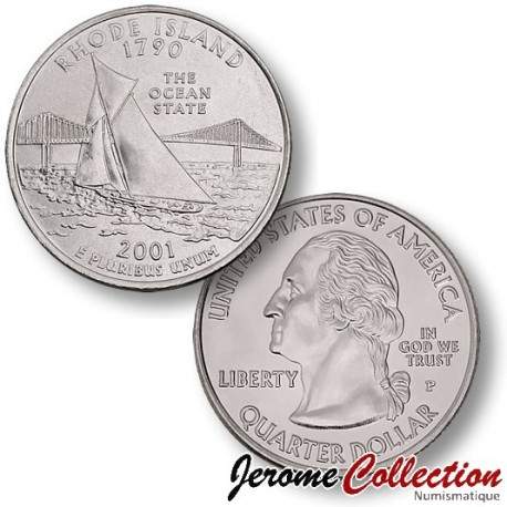 ETATS UNIS / USA - PIECE de 25 Cents (Quarter States) - Rhode Island - 2001 - P