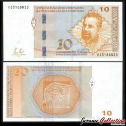 BOSNIE HERZEGOVINE - Billet de 10 Mark convertible - Mak Dizdar - 2012