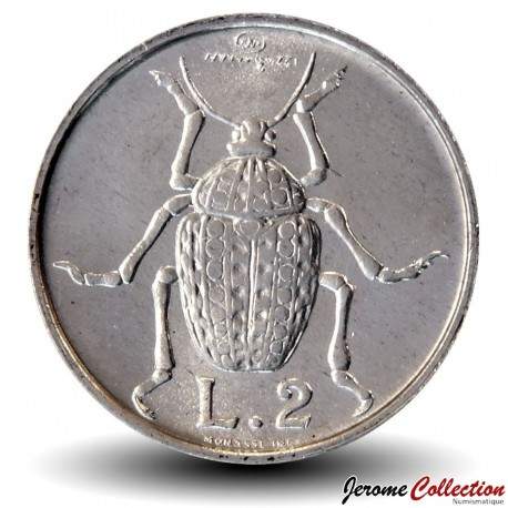 SAINT-MARIN - PIECE de 2 Lires - Scarabée - 1974