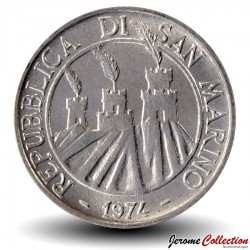 SAINT-MARIN - PIECE de 2 Lires - Scarabée - 1974