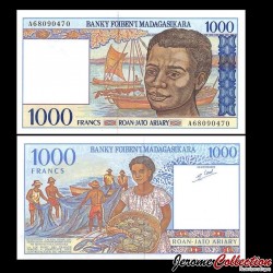 MADAGASCAR - Billet de 1000 Francs / 200 Ariary - 1995