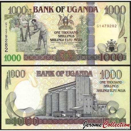 OUGANDA - Billet de 1000 Shillings - Silo à grains - 2009