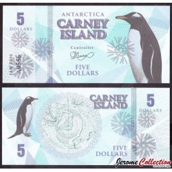 CARNEY ISLAND / ANTARCTIQUE - Billet de 5 DOLLARS - 2016
