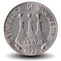 SAINT-MARIN - PIECE de 5 Lires - Hérissons - 1975