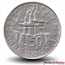 SAINT-MARIN - PIECE de 50 Lires - Devoirs à la maison - 1978