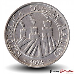 SAINT-MARIN - PIECE de 5 Lires - Porc-épic - 1974