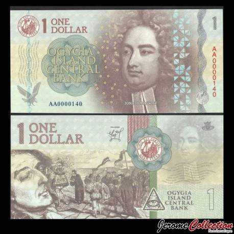 OGYGIA ISLAND - Billet de 1 Dollar - Jonathan Swift - 2019