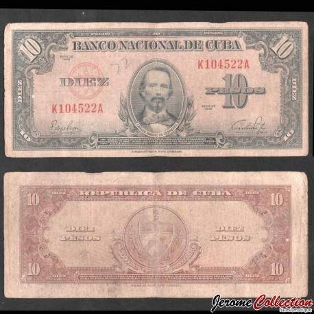 CUBA - Billet de 10 Pesos - Carlos Manuel de Céspedes - 1949 – JeromeCollection