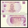 ZIMBABWE - Billet de 50 Dollars - Bearer cheque - 01.08.2006