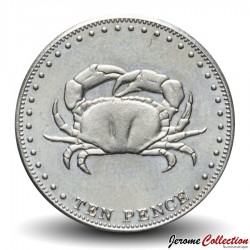 TRISTAN DA CUNHA - PIECE de 10 Pence - crabe - 2008