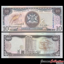 TRINITÉ-ET-TOBAGO - Billet de 10 Dollars - Oiseau Ortalide à ventre roux - 2006