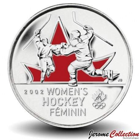 CANADA - PIECE de 25 CENTS - Salt Lake City - La médaille d'or de hockey