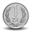POLOGNE - PIECE de 1 Zloty - 1990