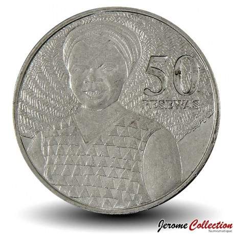 GHANA - PIECE de 50 Pesewas - Jeune Femme - 2007