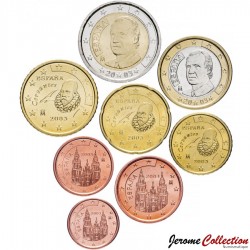 ESPAGNE - SET / LOT de 8 PIECES de 1 2 5 10 20 50 Centimes - 1 2 Euros - 2003