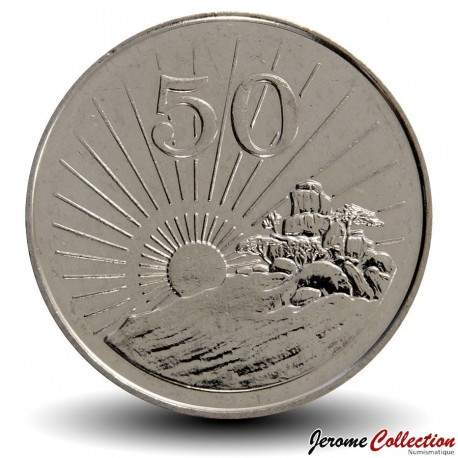 ZIMBABWE - PIECE de 50 Cents - Soleil radieux - 2002 – JeromeCollection