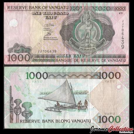 VANUATU - Billet de 1000 Vatu - Voilier à balancier - 2010