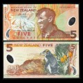 NOUVELLE-ZELANDE - Billet de 5 Dollars - Sir Edmund Hillary - Polymer - 2005