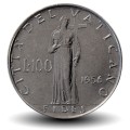VATICAN - PIECE de 100 Lires - Fides (La foi) - Pie XII - 1956 – JeromeCollection