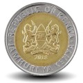 KENYA - PIECE de 5 shillings - Bimétal - Rhinocéros - 2018
