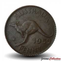 AUSTRALIE - PIECE de 1 Penny - George VI / Kangourou - 1952