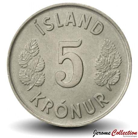 ISLANDE - PIECE de 5 Kronur - 1974