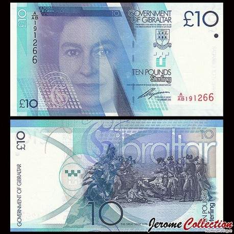 GIBRALTAR - Billet de 10 Livres Sterling - 2010