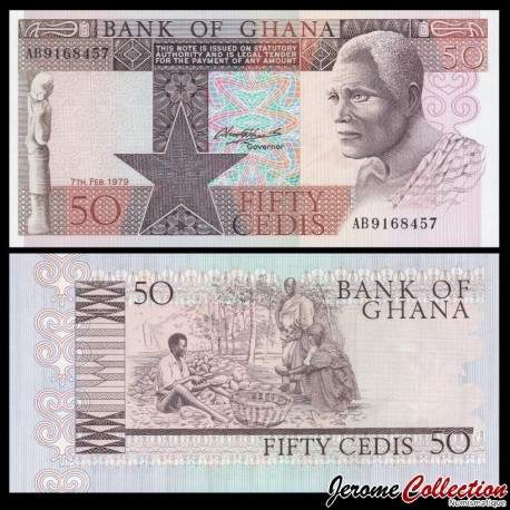 GHANA - Billet de 50 Cedis - 07.02.1979