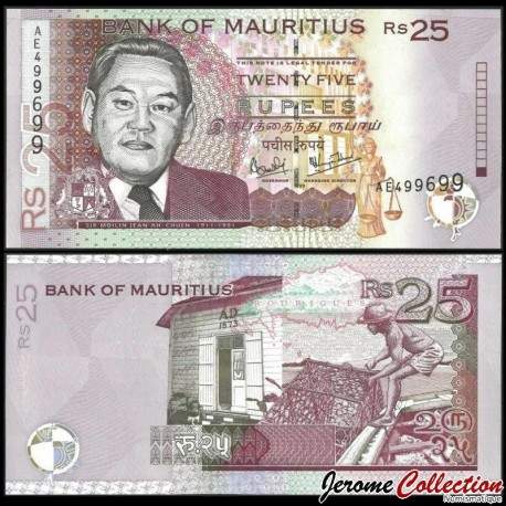 MAURICE - Billet de 25 Roupies - Sir Moilin Jean Ah-Chuen - 1999