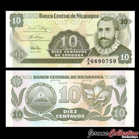 NICARAGUA - Billet de 10 Centavos de Córdoba - 1991