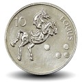 SLOVENIE - PIECE de 10 Tolarjev - Cheval cabré - 2002