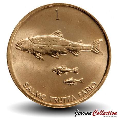 SLOVENIE - PIECE de 1 Tolar - Truite brune - 1994