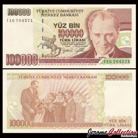 TURQUIE - Billet de 100000 Livre turque - 2001 – JeromeCollection