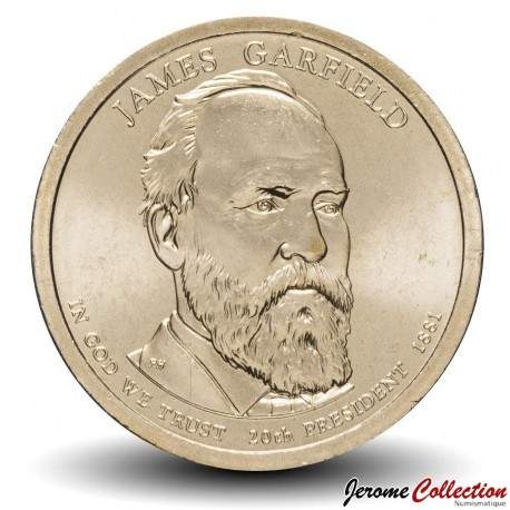 ETATS UNIS / USA - PIECE de 1 Dollar - Série Présidents: 20 - James Garfield -