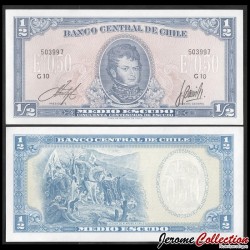 CHILI - Billet de ½ Escudo - Arrivée de Diego de Almagro au Chili - 1962