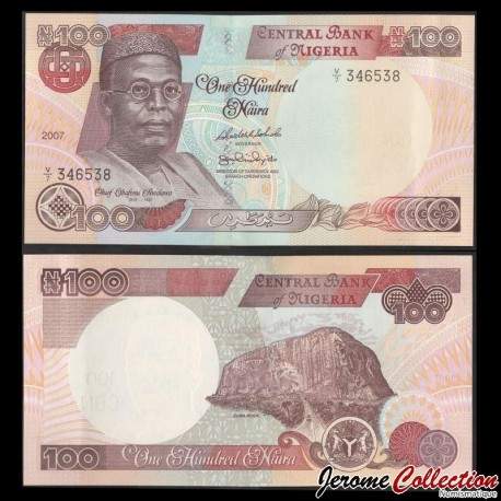 NIGERIA - Billet de 100 Naira - Zuma Rock - 2007