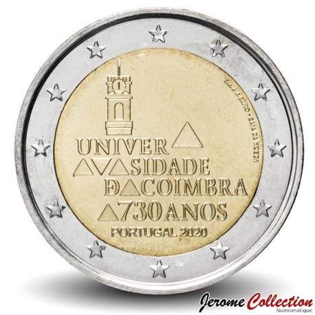 PORTUGAL - PIECE de 2 Euros - Université de Coimbra - 2020 – Km909 – JeromeCollection