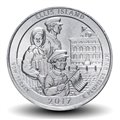 ETATS UNIS / USA - PIECE de 25 Cents - America the Beautiful - Ellis Island -