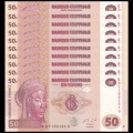 CONGO - Lot de 10 Billets de 50 Francs - HM - 2013 – P97A – JeromeCollection